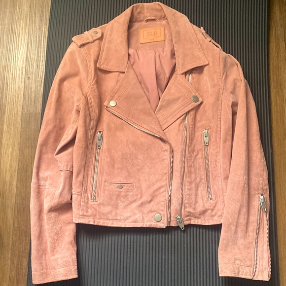 SL8 Leather Suede Moto Jacket Size M - Picture 1 of 6